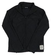 Černá melírovaná sportovní propínací mikina Next