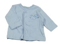 Světlemodré propínací triko s mraky George