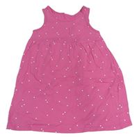 Růžové vzorované bavlněné šaty s kapsou H&M
