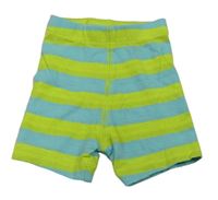 Zeleno-modré pruhované elastické kraťasy H&M