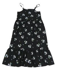 Černé květované lehké šaty H&M