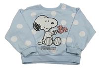 Světlemodrá puntíkatá crop mikina se Snoopym Primark