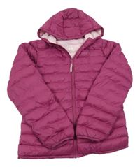 Fuchsiová šusťáková prošívaná zateplená bunda s kapucí Mountain Warehouse