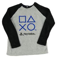 Šedo-černé chlupaté pyžamové triko s PlayStatiton Primark