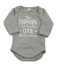 Šedé melírované body s nápisem 