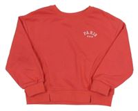 Červená crop mikina s nápisem Primark