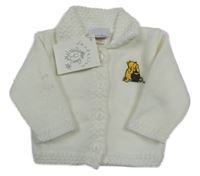 Nové - bílý propínací svetr s Púem 