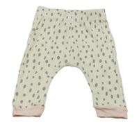 Bílo-šedé vzorované pyžamové kalhoty 