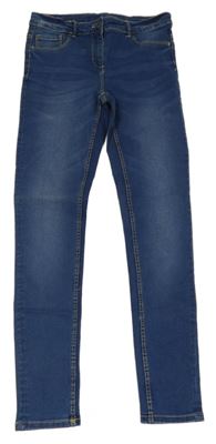 Tmavomodré skinny rifle 