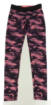 Černo-růžové melírované sportovní legíny H&M
