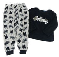 Černo-šedé plyšové pyžamo - Batman zn. Primark