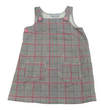 Černo-bílo-růžové kostkované laclové šaty Primark