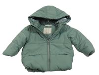 Zelená šusťáková zimní bunda s kapucí John Lewis