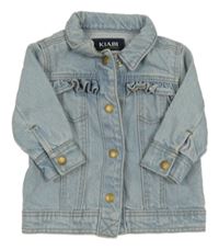 Světlemodrá riflová bunda s volánky Kiabi