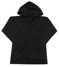 Černá propínací mikina s kapucí Primark