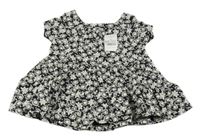 Nové - černo-smetanové květované šaty Next
