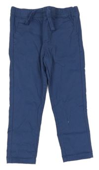 Šedomodré plátěné chino kalhoty Dunnes Stores