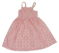 Bílo-růžové vzorované šaty Primark