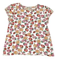 Béžové tričko s ovocem H&M