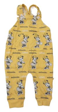 Hořčicové laclové tepláky s Minnie a volánky Disney