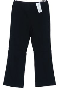 Dámské černé crop elastické kalhoty Dorothy Perkins 