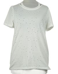 Dámské bílé perforované tričko River Island