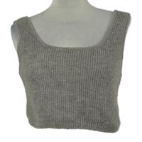 Dámský světlehnědý crop pletený top H&M