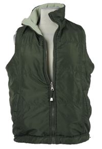 Dámská khaki/světlezelená šusťáková/fleecová zateplená vesta Cecilia Classics 