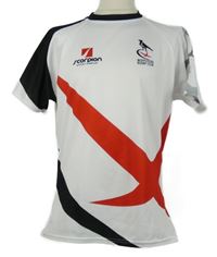 Pánský bílo-černo-červený sportovní dres s číslem Scorpion 