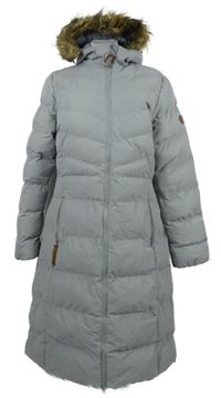 Dámský šedý šusťákový zimní funkční kabát s kapucí Trespass 