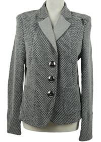 Dámské šedo-černé vzorované pletené sako Airfield 