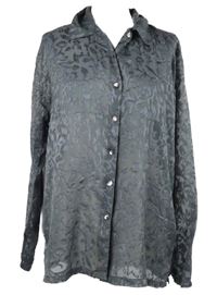 Dámská šedá vzorovaná halenka 