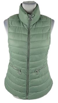 Dámská khaki šusťáková zateplená vesta Only 