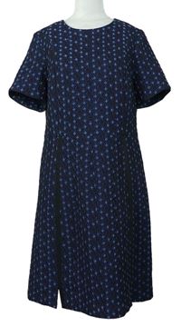 Dámské tmavomodro-modré vzorované šaty Next 