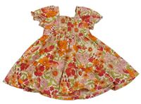 Smetanové květinové šaty Matalan