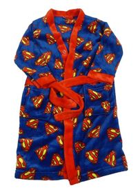 Tmavomodro-čevený chlupatý Superman 