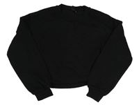 Černá crop mikina New Look