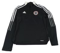 Černá sportovní mikina s potiskem zn. Adidas
