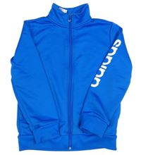 Modrá sportovní propínací mikina s logem Adidas