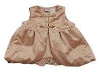 Světlerůžová plyšová zateplená vesta 