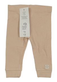 Nové - Světlerůžové žebrované lehké tepláky F&F