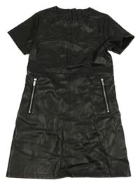 Černé koženkové šaty PRIMARK