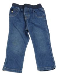 Modré rifle s úpletovým pasem Gymp