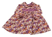 Barevné květinové plátěné šaty Dunnes