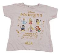 Růžové tričko s princeznami Disney