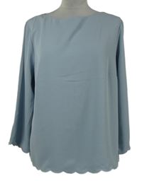 Dámská modrošedá halenka s lodičkovým výstřihem H&M