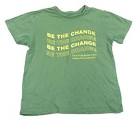 Zelené tričko s nápisem Primark