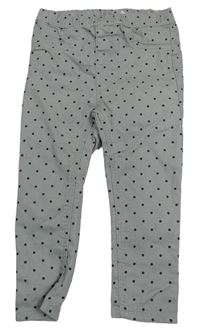 Šedé puntíkaté džegíny H&M