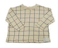 Béžovo-černé kostkované triko George