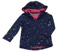Tmavomodrá softshellová bunda s hvězdičkami a kapucí Mountain Warehouse